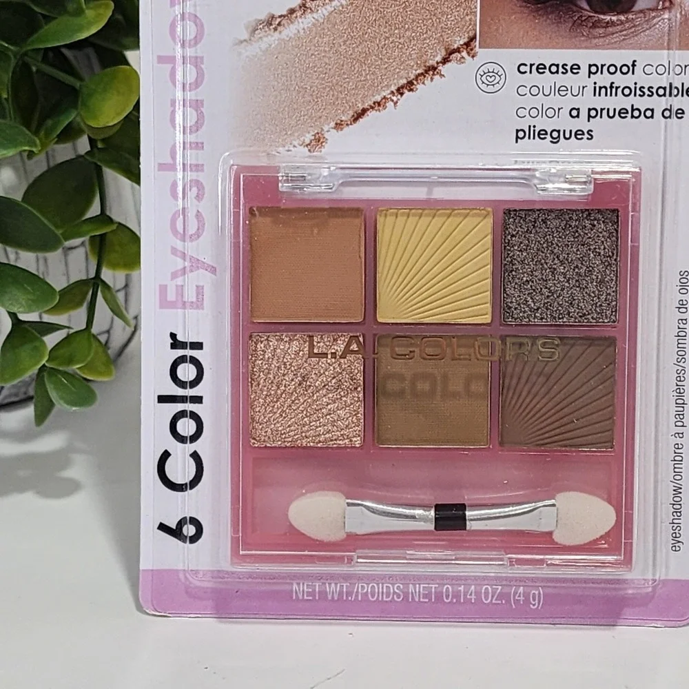 L. A. Colors 6 Color Eyeshadow Almost Nude Palette New Unopened Crease proof
